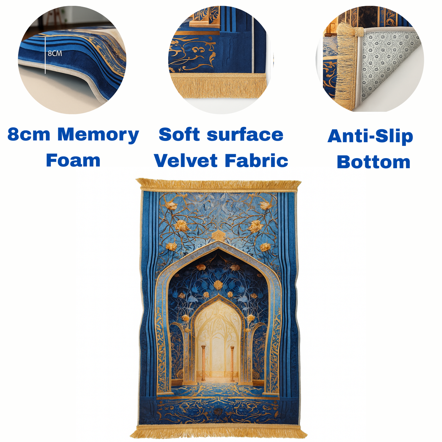 SalahRug Comfort | The Most Supportive Prayer Mat for Your Knees and Joints